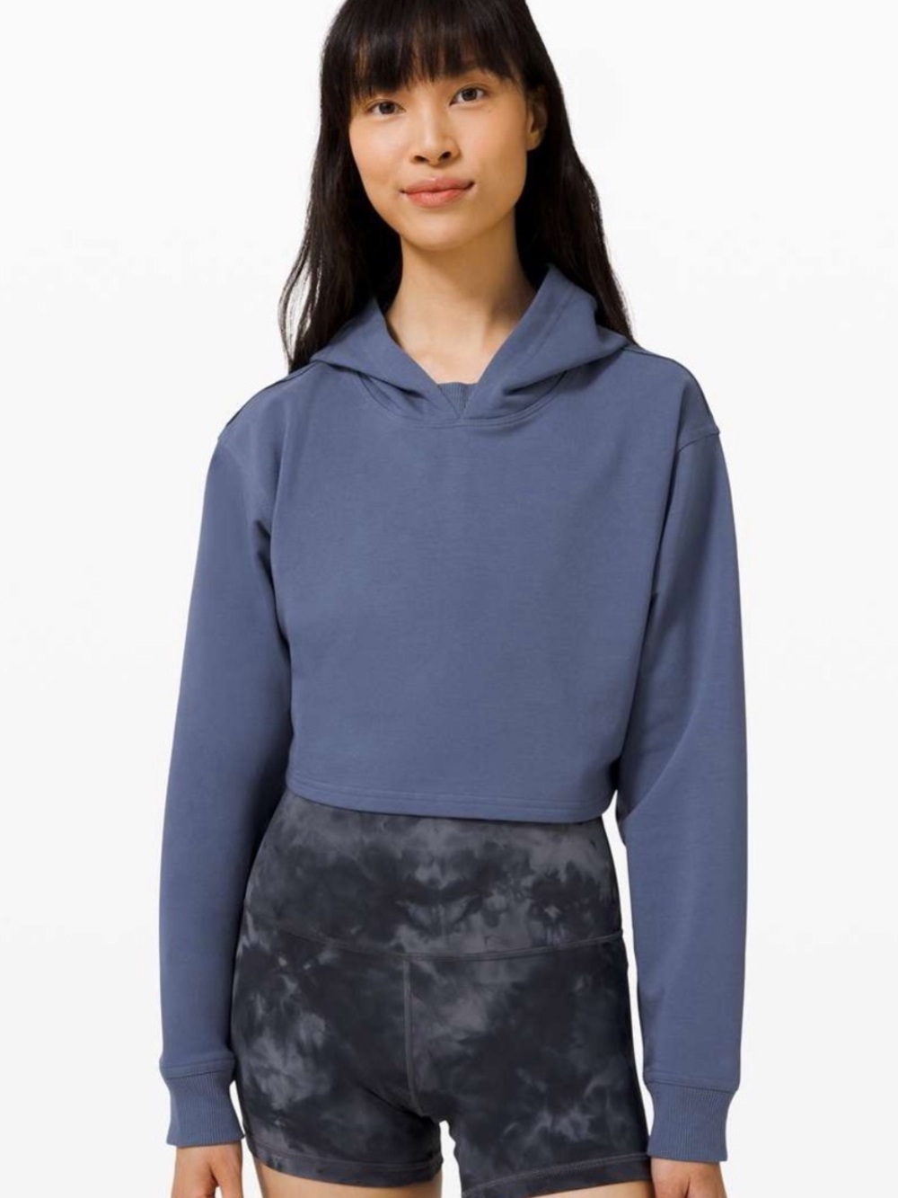 Lululemon All Yours Cropped Hoodie Sweater‎ Navy Blue 8